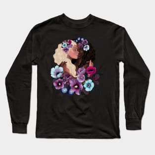 woman flowers Long Sleeve T-Shirt